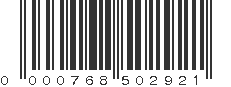 UPC 000768502921