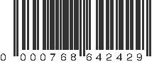 UPC 000768642429