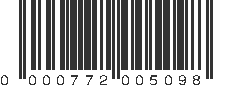 UPC 000772005098