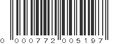 UPC 000772005197