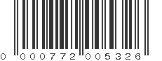 UPC 000772005326