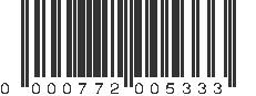 UPC 000772005333