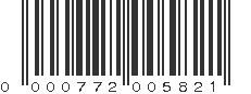 UPC 000772005821