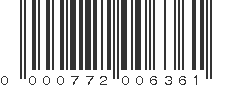 UPC 000772006361