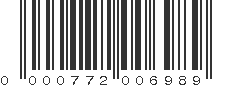 UPC 000772006989