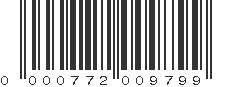 UPC 000772009799