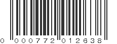 UPC 000772012638