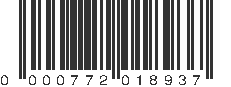 UPC 000772018937