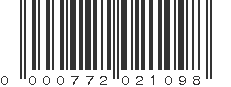 UPC 000772021098