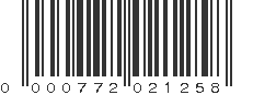 UPC 000772021258