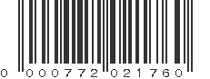 UPC 000772021760