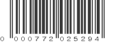 UPC 000772025294