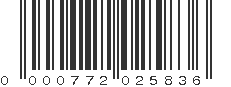 UPC 000772025836