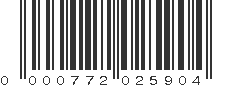 UPC 000772025904