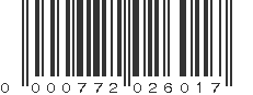 UPC 000772026017