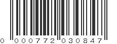 UPC 000772030847