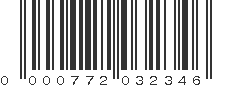 UPC 000772032346