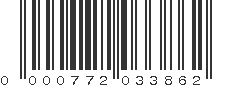 UPC 000772033862