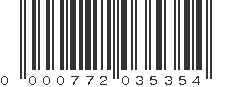 UPC 000772035354