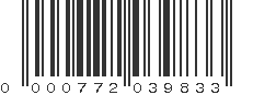 UPC 000772039833