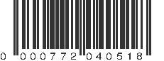 UPC 000772040518