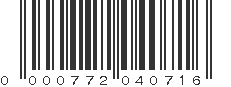 UPC 000772040716