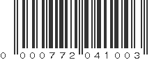 UPC 000772041003