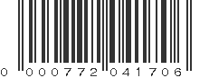 UPC 000772041706