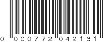 UPC 000772042161