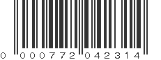 UPC 000772042314