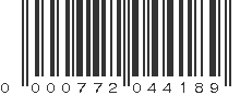 UPC 000772044189