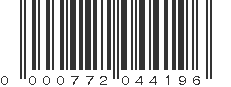 UPC 000772044196