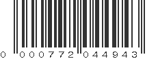 UPC 000772044943