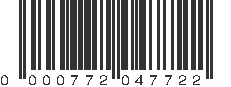 UPC 000772047722