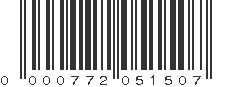 UPC 000772051507