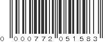 UPC 000772051583