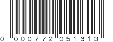 UPC 000772051613