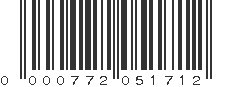 UPC 000772051712