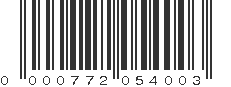 UPC 000772054003