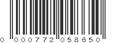 UPC 000772058650