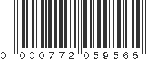 UPC 000772059565