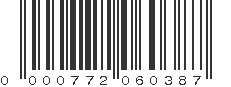 UPC 000772060387