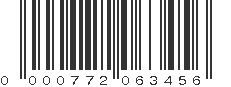 UPC 000772063456