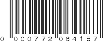 UPC 000772064187