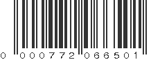 UPC 000772066501