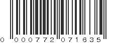 UPC 000772071635