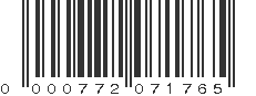 UPC 000772071765