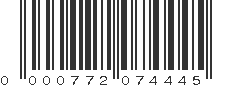 UPC 000772074445