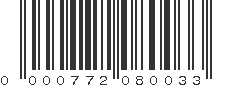 UPC 000772080033