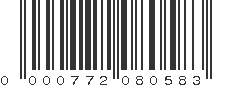 UPC 000772080583